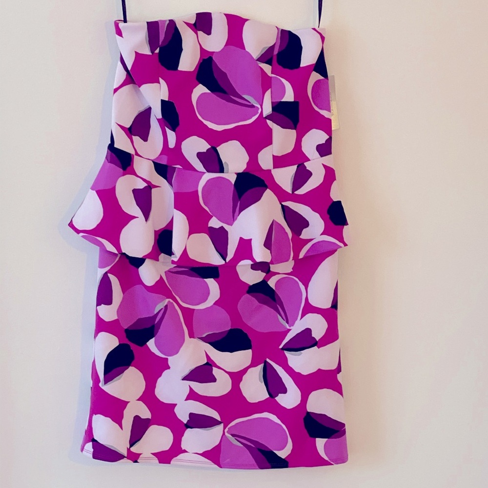 Strapless peplum dress